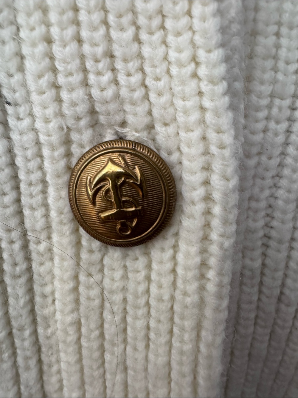 Cream Button-Front Knit Jacket - Picture 7 of 8